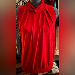 Perception Concept Size Medium Women’s Banded Blouse 34” Bust 24” Length Red